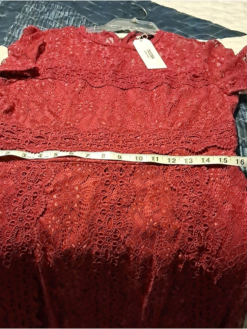 TICOSA Color Purple Zip Back Lace Formal Dress NWT Size L No - Picture 14 of 14